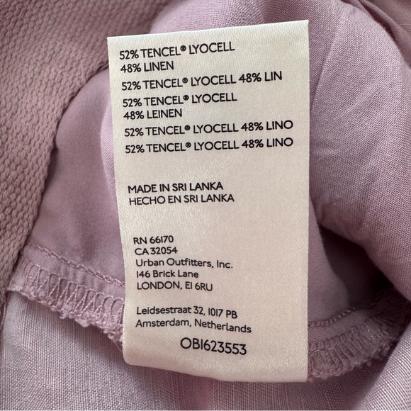 By Anthropologie Relaxed Cargo Utility Pants Lyocell/Linen Lilac Size 10 - Picture 8 of 12